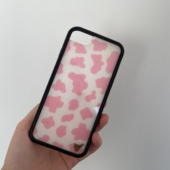 Wildflower Pink Cow Print iPhone 7 Case - Picture 2 of 3
